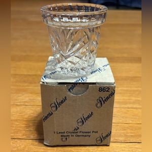 PRINCESS HOUSE CRYSTAL 24% LEAD FLOWER POT # 862 NIB